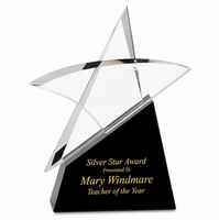 Personalized Crystal Outline Star Desktop Award