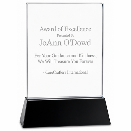 Personalized Crystal Rectangle Wedge