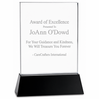 Personalized Crystal Rectangle Wedge