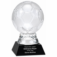 Personalized Crystal Soccer Award