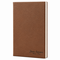 Personalized Dark Brown Journal with Black Satin Bookmark