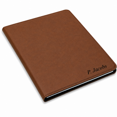 Personalized Dark Brown Leatherette Portfolio