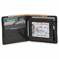 Personalized Eel Skin Bifold Wallet With Double ID Flap