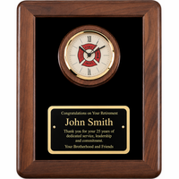 Personalized  Firefighter's Clock and  Frame