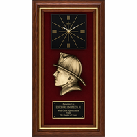 Personalized  Firefighter's Recogntion Award With Clock
