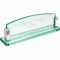Personalized Glass Desktop Name Plate