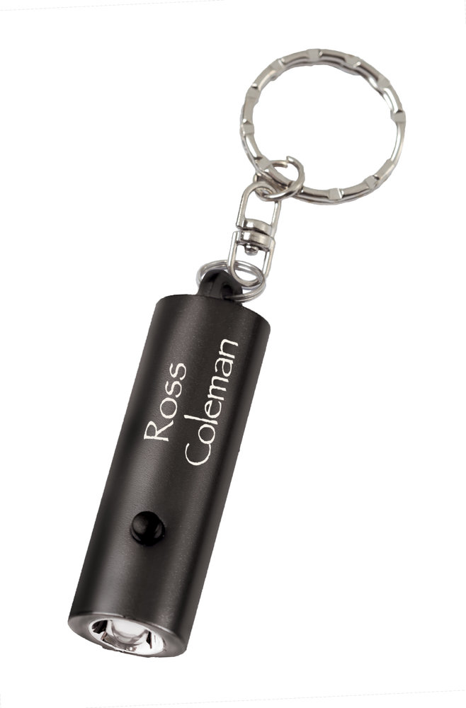 Personalized Keychain Flashlight Black Executive Gift Shoppe