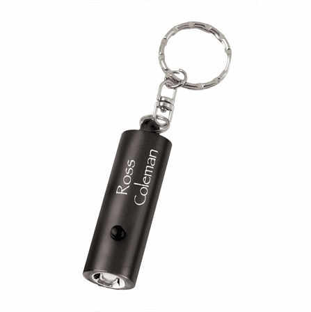Personalized Keychain Flashlight - Black - Discontinued