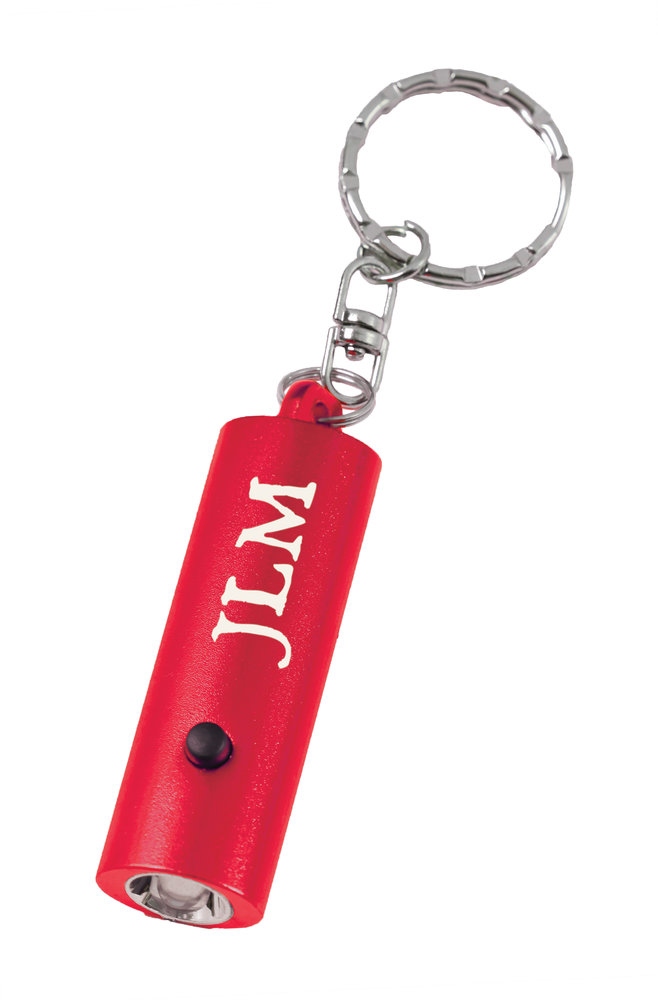 Personalized Keychain Flashlight Red Executive Gift Shoppe