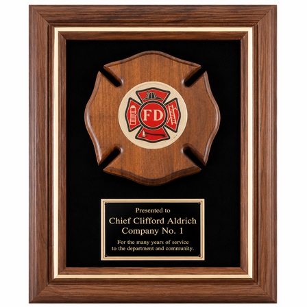 Personalized  Maltese Cross Firefighter's Frame