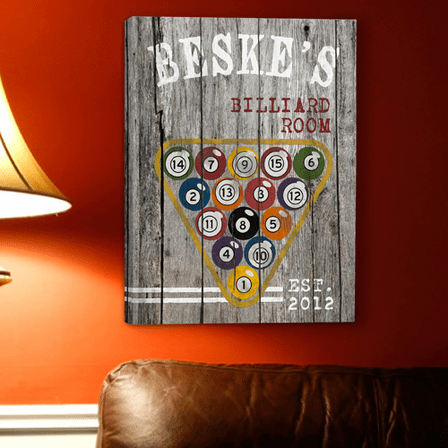 Personalized Man Cave Canvas Print