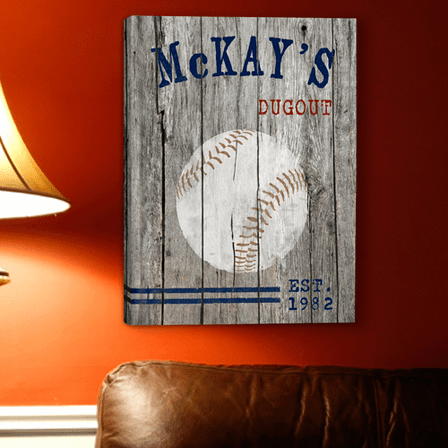 Personalized Man Cave Canvas Print
