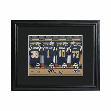 Personalized NFL Locker Room Print