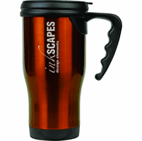 Personalized Orange Travel Coffee Mug With Handle