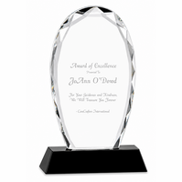 Personalized Oval Crystal Desktop Recognition Award