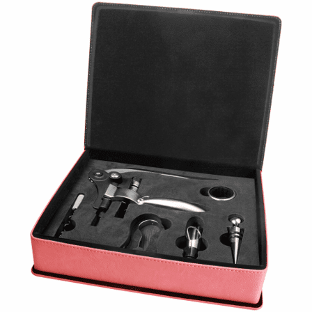 Personalized Pink 5 Piece Wine Tool Set