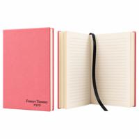 Personalized Pink Journal with Black Satin Bookmark