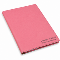 Personalized Pink Leatherette Mini Portfolio