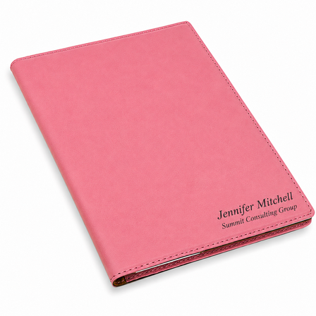 Personalized Pink Leatherette Mini Portfolio
