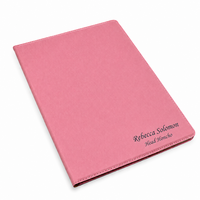 Personalized Pink Leatherette Portfolio