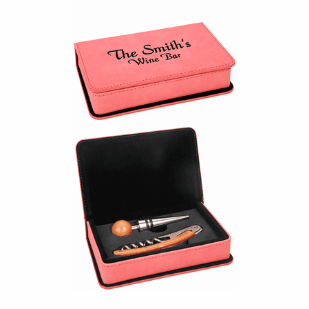 Personalized Pink Wine 2 Piece Tool Set