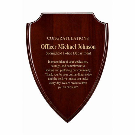 Personalized Police Officer's/Fireman's Shield