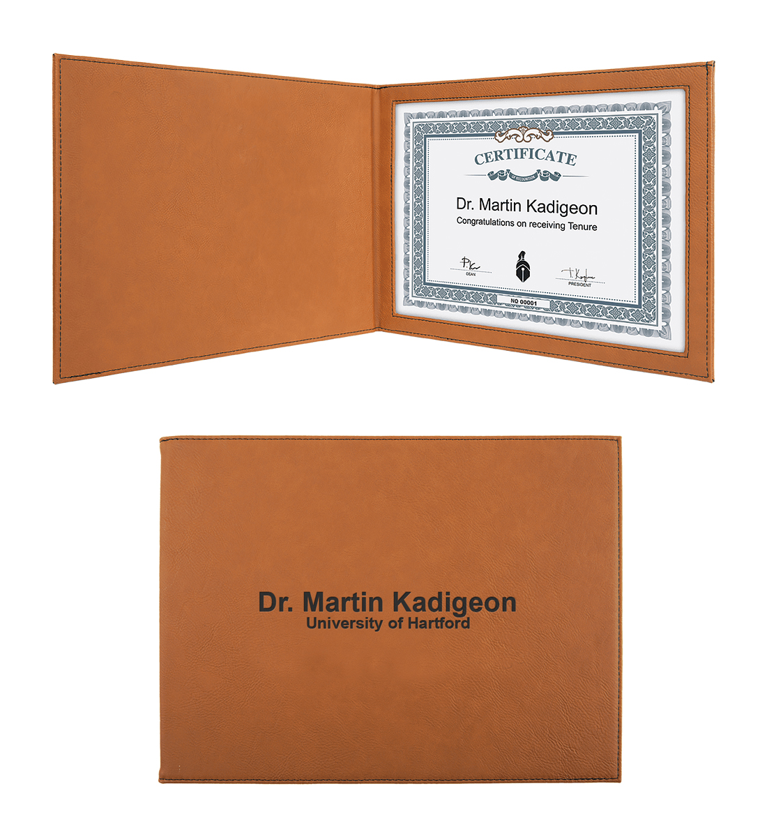 Personalized Rawhide Certificate Holder