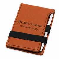 Personalized Rawhide Leatherette Notepad & Pen
