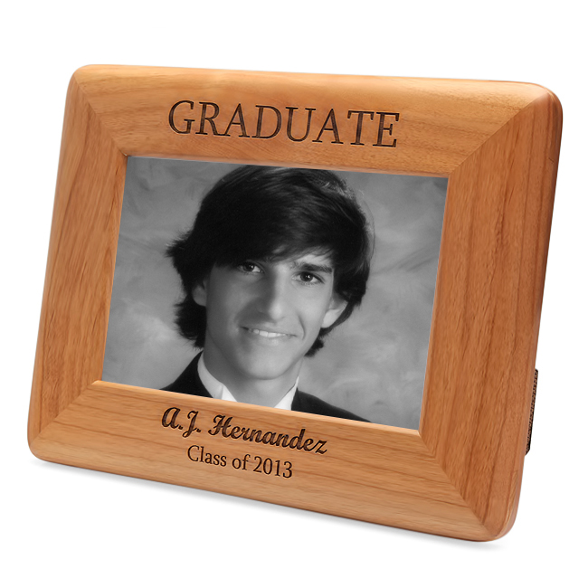 Personalized Red Alder GRADUATE Picture Frame Executive Gift Shoppe