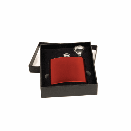 Personalized Red Flask & Funnel Set