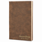 Personalized Rustic Brown Journal with Black Satin Bookmark