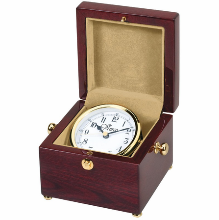Personalized Square Style Chest Clock with White Rotating Dial