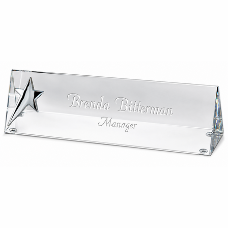 Personalized Star Crystal Desktop Name Plate