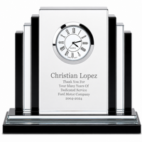 Personalized Step Design Premier Crystal Clock
