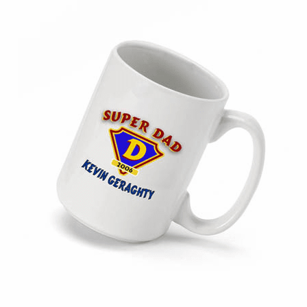 Personalized Super Dad Coffee Mug