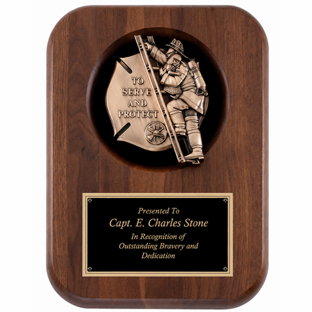 Personalized To Serve And Protect Firefighter's Plaque