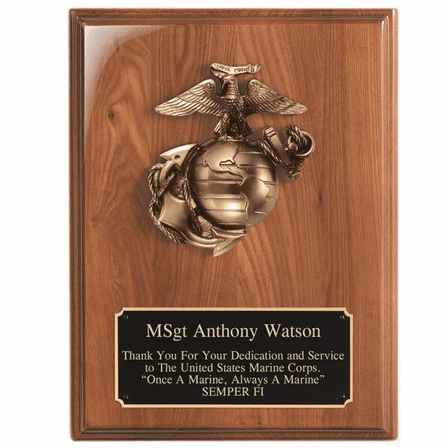 Personalized US Marine Corps Emblem Plaque