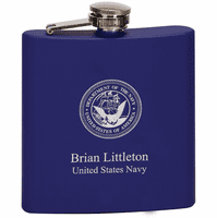 Personalized US Navy Blue Flask