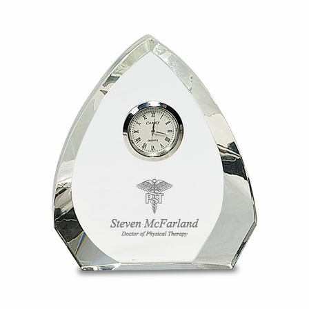 Physical Therapist Personalized Arch Premier Crystal Clock