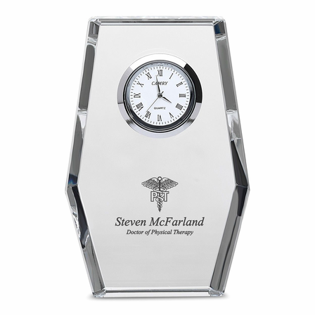Physical Therapist  Personalized Crystal Desk Clock