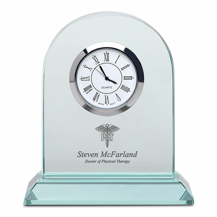 Physical Therapist Personalized Dome Shaped Crystal Desk Clock