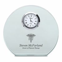 Physical Therapist Personalized Round Crystal Desk Clock