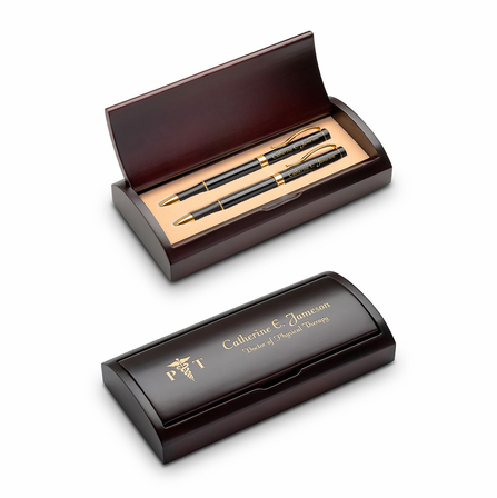 Physical Therapist Theme Pen & Pencil Set with Wood Box
