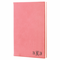 Pink Journal with Black Satin Bookmark with Script Monogram