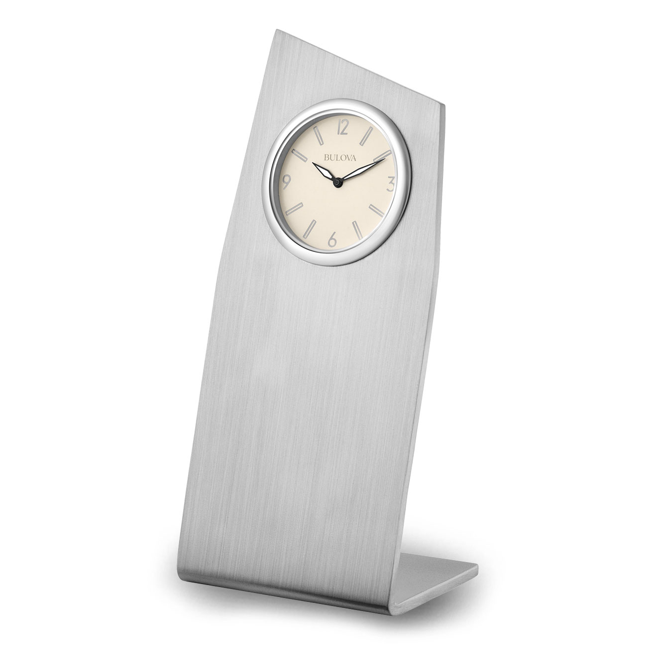 Point Contemporary Desktop Clock By Bulova Executive Gift Shoppe