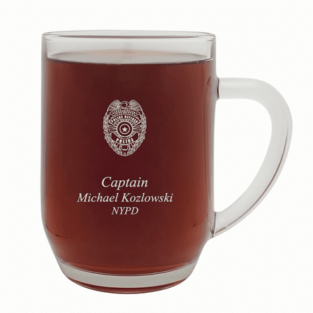 Police Officer's Personalized  20 Ounce Barrel Mug with Handle