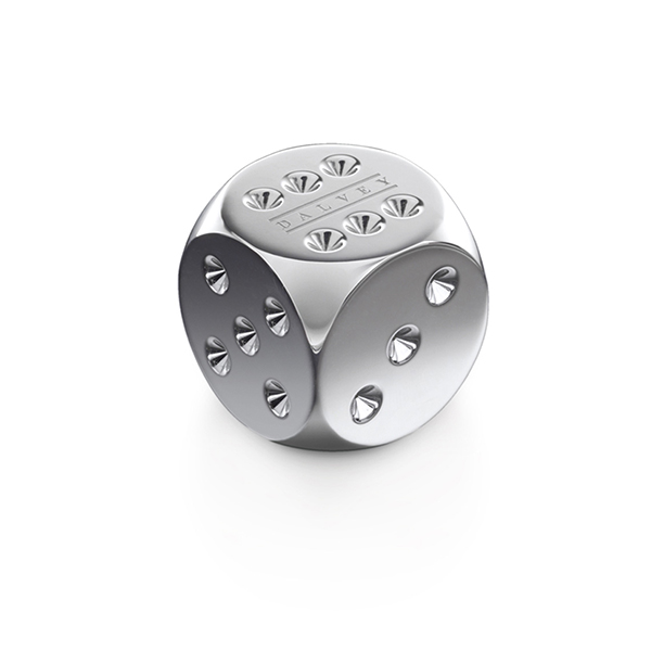 Polished Stainless Steel Dice Paper Weight by Dalvey Executive Gift