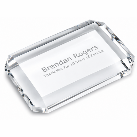 Premier Crystal Rectangle Paper Weight