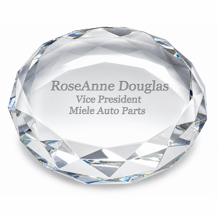 Premier Crystal Round Paper Weight