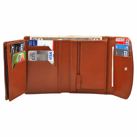 Premium Leather Snap Closing  Women's Credit Card Wallet - Discontinued